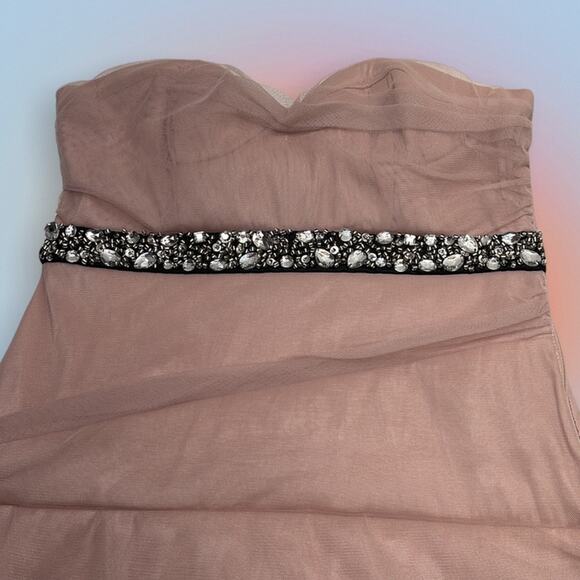 WINDSOR Women’s 9 (juniors) Muave / Pink Strapless Dress - Picture 2 of 7